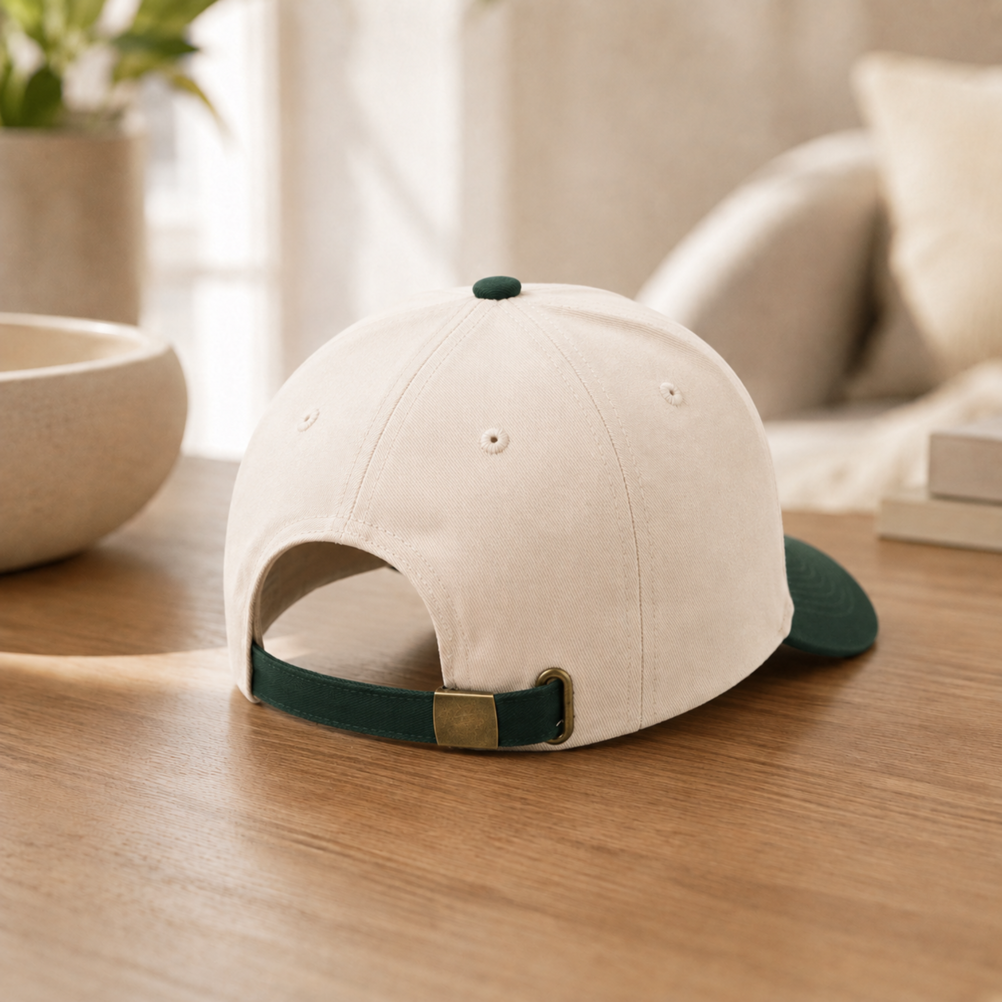 Back view of the Steady Trucker Hat with adjustable strap.